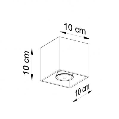 Plafon QUAD 1 szary (SL.0024)